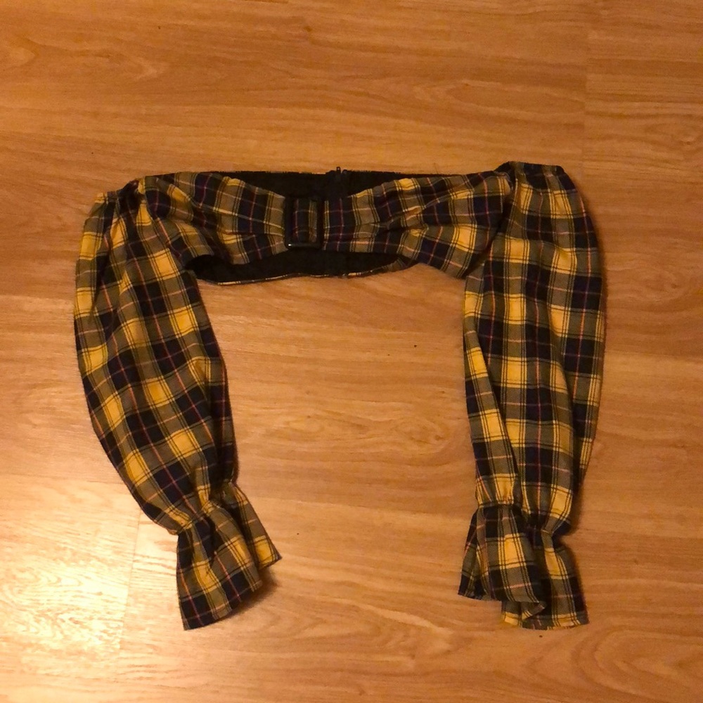 Tiger mist yellow plaid bandeau